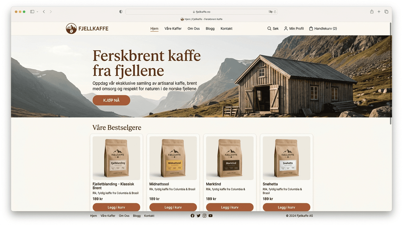 Generated website example 2