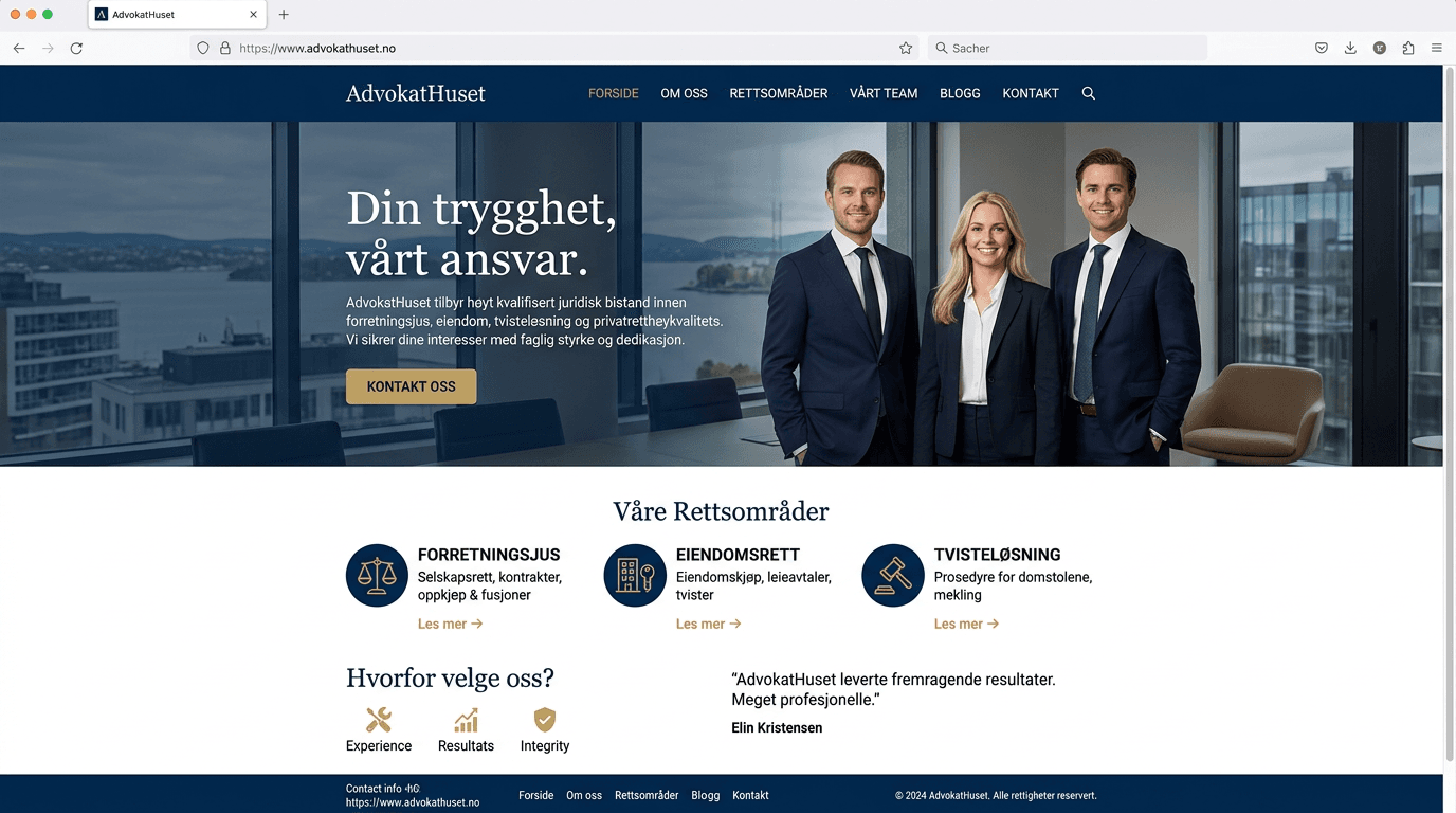 Generated website example 5